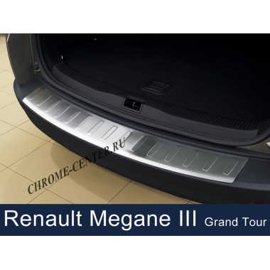 Накладка на задний бампер Renault Megane Grand Tour III (2009-) бренд – Avisa главное фото